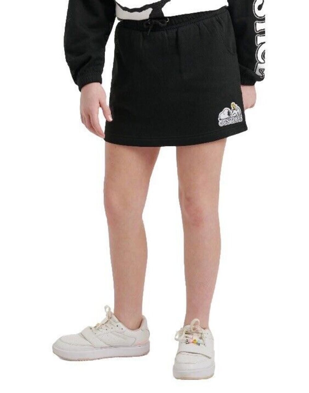 Justice Girls Snoopy Fleece Skirt Black Size 16/18 NWT